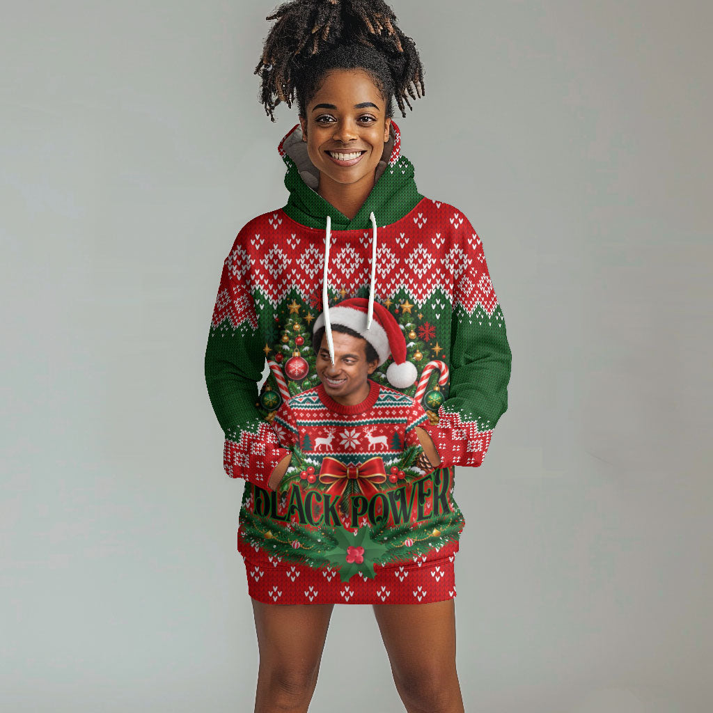 Stokely Carmichael Black Power Christmas Hoodie Dress Retro Knit Pattern Civil Rights Voting Quote Art
