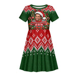 Stokely Carmichael Black Power Christmas Kid Short Sleeve Dress Retro Knit Pattern Civil Rights Voting Quote Art