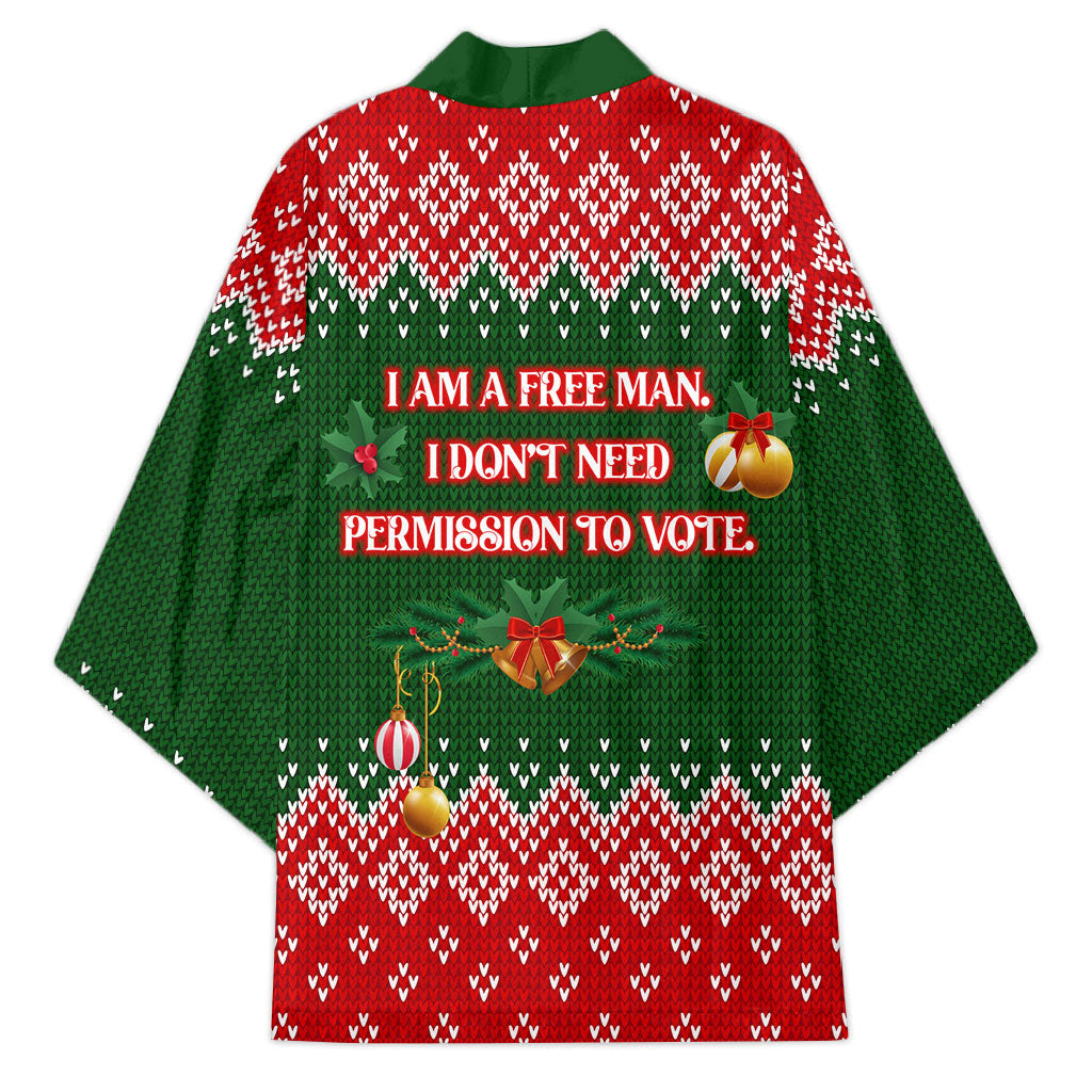 Stokely Carmichael Black Power Christmas Kimono Retro Knit Pattern Civil Rights Voting Quote Art