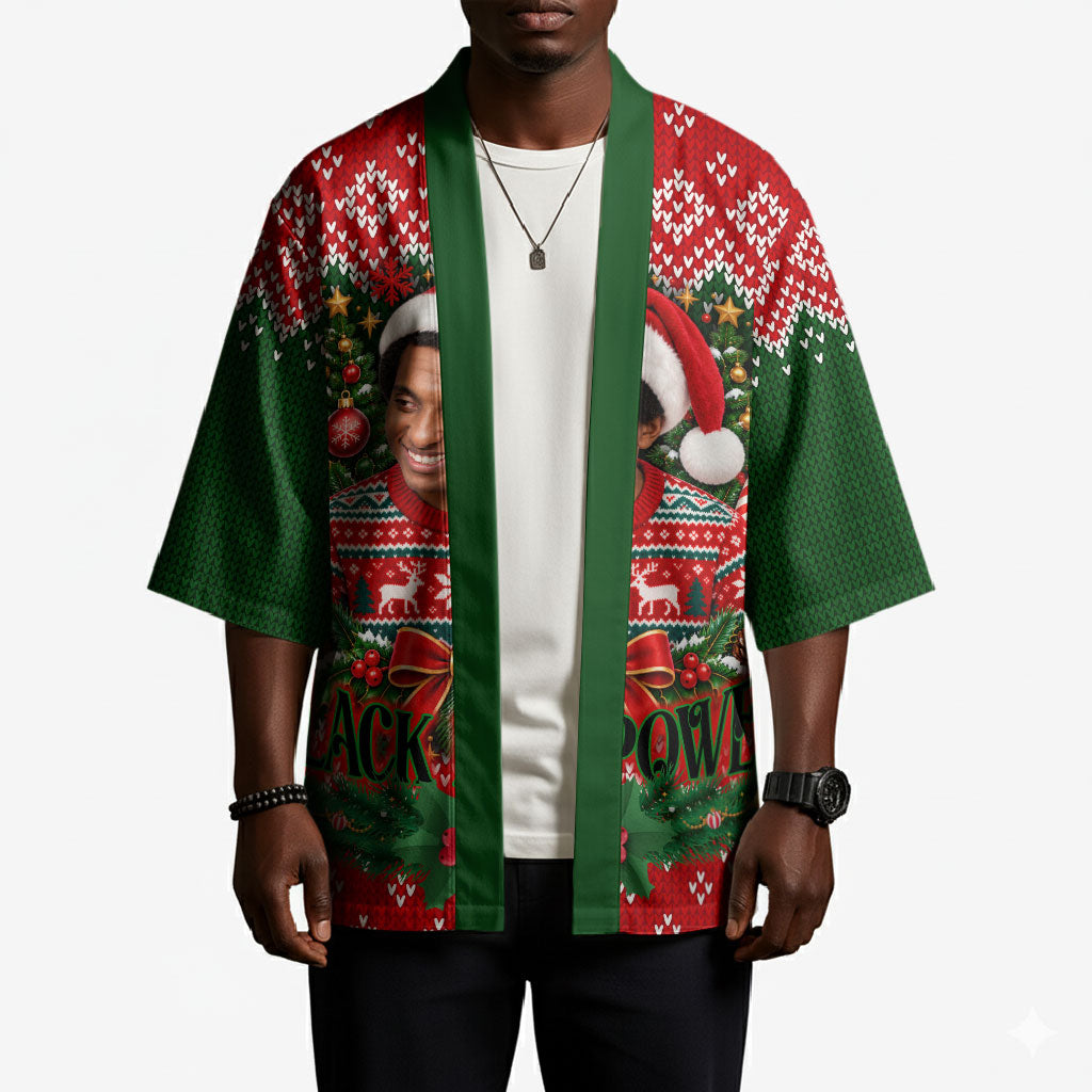 Stokely Carmichael Black Power Christmas Kimono Retro Knit Pattern Civil Rights Voting Quote Art