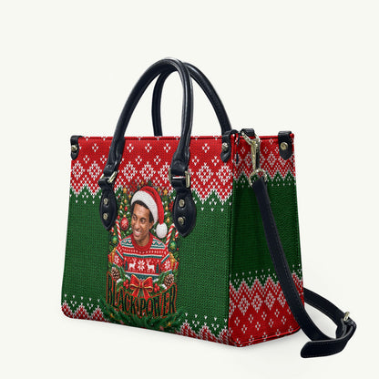 Stokely Carmichael Black Power Christmas Leather Bag Retro Knit Pattern Civil Rights Voting Quote Art