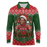 Stokely Carmichael Black Power Christmas Long Sleeve Polo Shirt Retro Knit Pattern Civil Rights Voting Quote Art