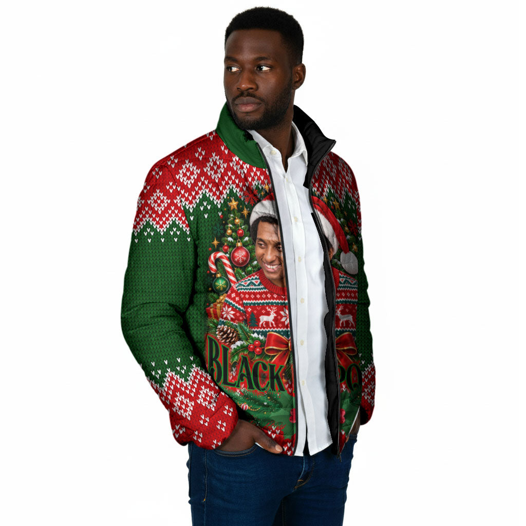 Stokely Carmichael Black Power Christmas Padded Jacket Retro Knit Pattern Civil Rights Voting Quote Art