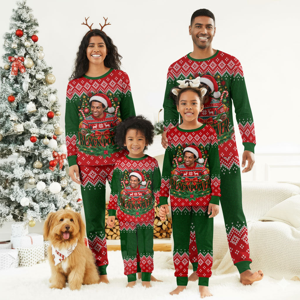 Stokely Carmichael Black Power Christmas Pajama Set Retro Knit Pattern Civil Rights Voting Quote Art