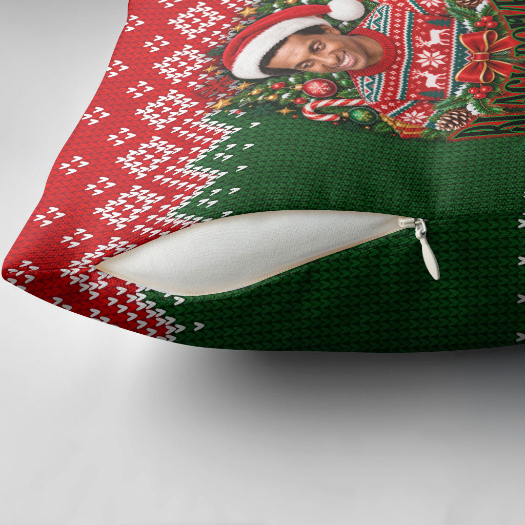 Stokely Carmichael Black Power Christmas Pillow Cover Retro Knit Pattern Civil Rights Voting Quote Art