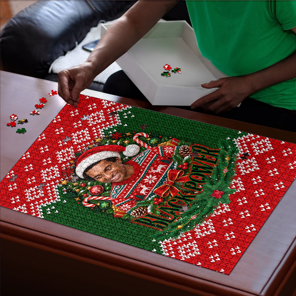 Stokely Carmichael Black Power Christmas Puzzle Retro Knit Pattern Civil Rights Voting Quote Art
