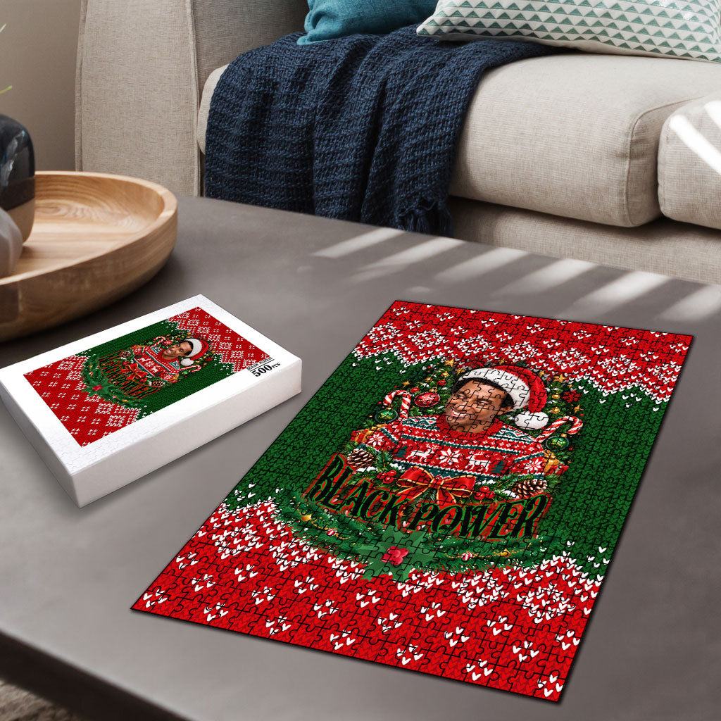 Stokely Carmichael Black Power Christmas Puzzle Retro Knit Pattern Civil Rights Voting Quote Art