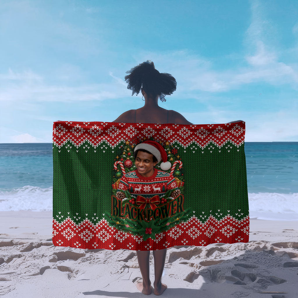 Stokely Carmichael Black Power Christmas Sarong Retro Knit Pattern Civil Rights Voting Quote Art