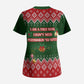 Stokely Carmichael Black Power Christmas Scrub Top Retro Knit Pattern Civil Rights Voting Quote Art