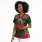 Stokely Carmichael Black Power Christmas Scrub Top Retro Knit Pattern Civil Rights Voting Quote Art