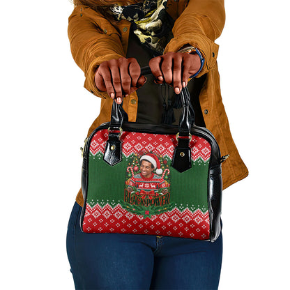 Stokely Carmichael Black Power Christmas Shoulder Handbag Retro Knit Pattern Civil Rights Voting Quote Art