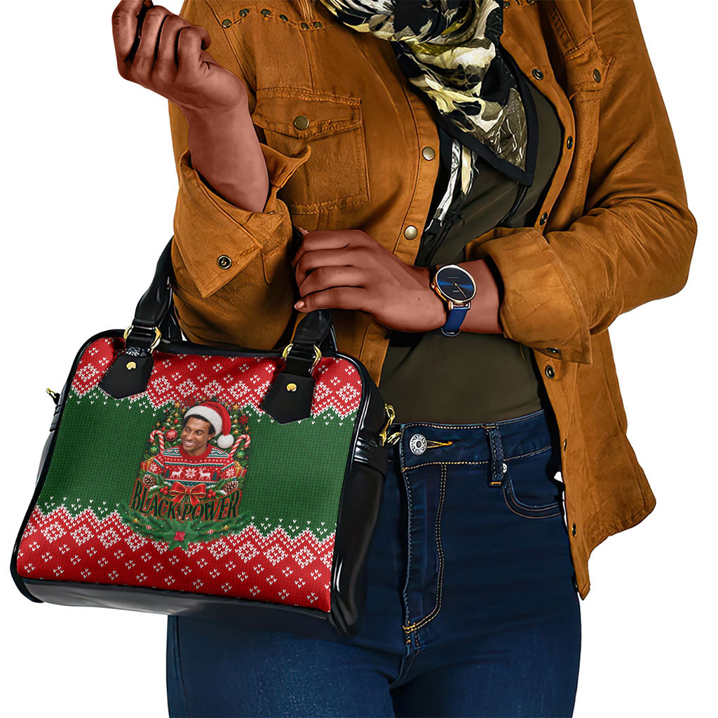 Stokely Carmichael Black Power Christmas Shoulder Handbag Retro Knit Pattern Civil Rights Voting Quote Art