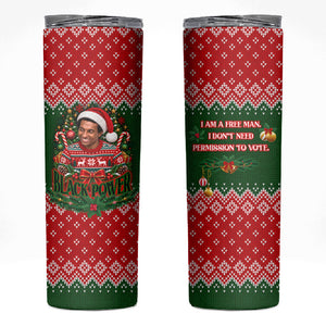 Stokely Carmichael Black Power Christmas Skinny Tumbler Retro Knit Pattern Civil Rights Voting Quote Art