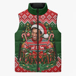 Stokely Carmichael Black Power Christmas Sleeveless Puffer Jacket Retro Knit Pattern Civil Rights Voting Quote Art