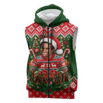 Stokely Carmichael Black Power Christmas Sleeveless Zip Hoodie Retro Knit Pattern Civil Rights Voting Quote Art