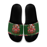 Stokely Carmichael Black Power Christmas Slide Sandals Retro Knit Pattern Civil Rights Voting Quote Art