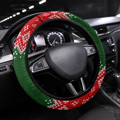 Stokely Carmichael Black Power Christmas Steering Wheel Cover Retro Knit Pattern Civil Rights Voting Quote Art