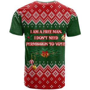 Stokely Carmichael Black Power Christmas T shirt Retro Knit Pattern Civil Rights Voting Quote Art
