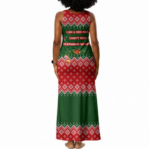 Stokely Carmichael Black Power Christmas Tank Maxi Dress Retro Knit Pattern Civil Rights Voting Quote Art
