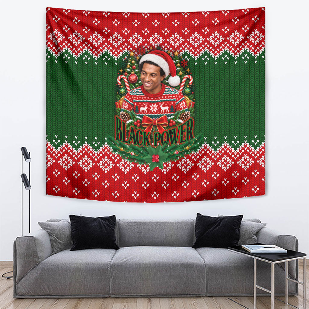 Stokely Carmichael Black Power Christmas Tapestry Retro Knit Pattern Civil Rights Voting Quote Art