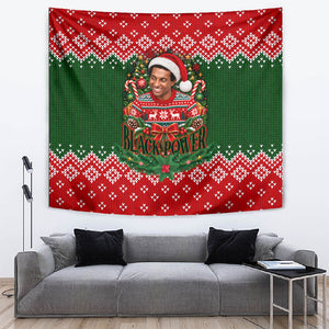 Stokely Carmichael Black Power Christmas Tapestry Retro Knit Pattern Civil Rights Voting Quote Art