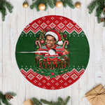 Stokely Carmichael Black Power Christmas Tree Skirt Retro Knit Pattern Civil Rights Voting Quote Art