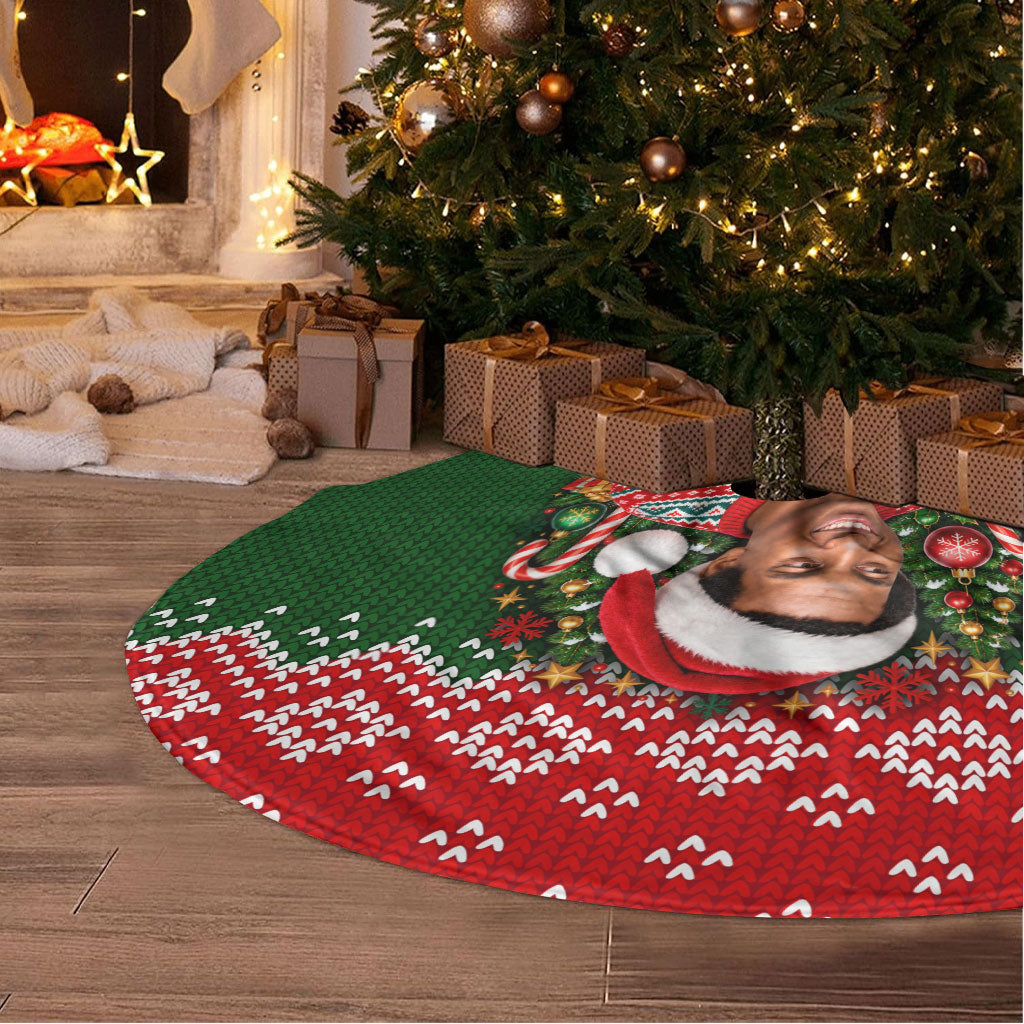 Stokely Carmichael Black Power Christmas Tree Skirt Retro Knit Pattern Civil Rights Voting Quote Art