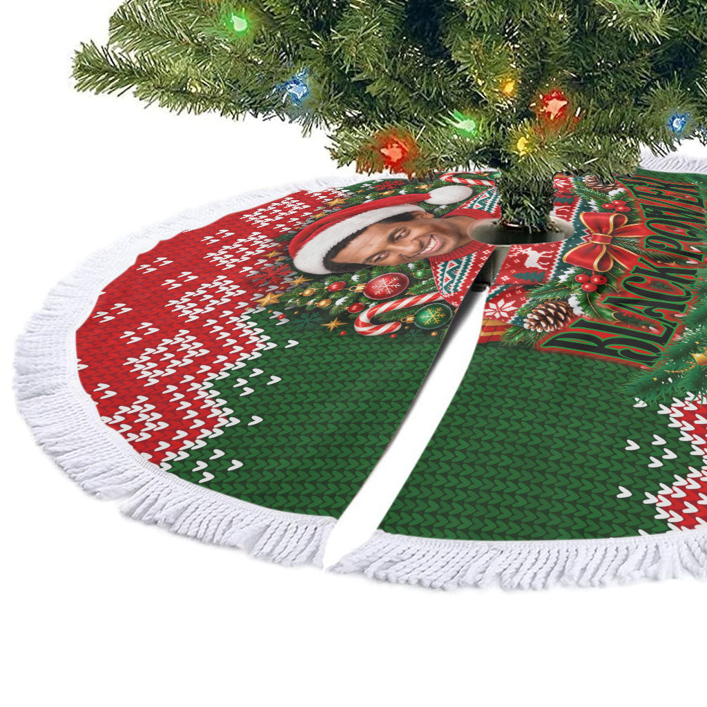 Stokely Carmichael Black Power Christmas Tree Skirt Retro Knit Pattern Civil Rights Voting Quote Art