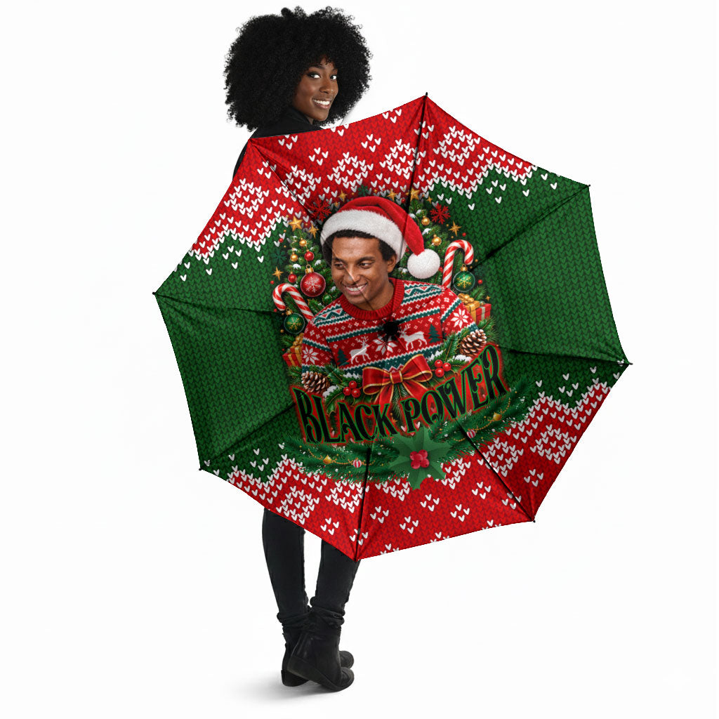 Stokely Carmichael Black Power Christmas Umbrella Retro Knit Pattern Civil Rights Voting Quote Art