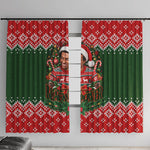 Stokely Carmichael Black Power Christmas Window Curtain Retro Knit Pattern Civil Rights Voting Quote Art