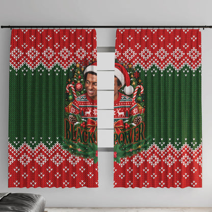 Stokely Carmichael Black Power Christmas Window Curtain Retro Knit Pattern Civil Rights Voting Quote Art