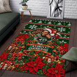 Stokely Carmichael Black Power Christmas Area Rug Retro Ugly Christmas Pattern Civil Rights Leader Pan African