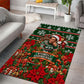 Stokely Carmichael Black Power Christmas Area Rug Retro Ugly Christmas Pattern Civil Rights Leader Pan African