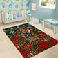 Stokely Carmichael Black Power Christmas Area Rug Retro Ugly Christmas Pattern Civil Rights Leader Pan African