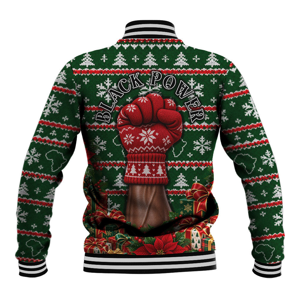 Stokely Carmichael Black Power Christmas Baseball Jacket Retro Ugly Christmas Pattern Civil Rights Leader Pan African