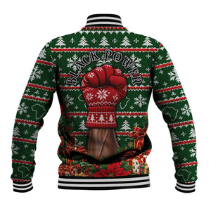 Stokely Carmichael Black Power Christmas Baseball Jacket Retro Ugly Christmas Pattern Civil Rights Leader Pan African