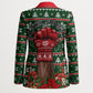 Stokely Carmichael Black Power Christmas Blazer Retro Ugly Christmas Pattern Civil Rights Leader Pan African