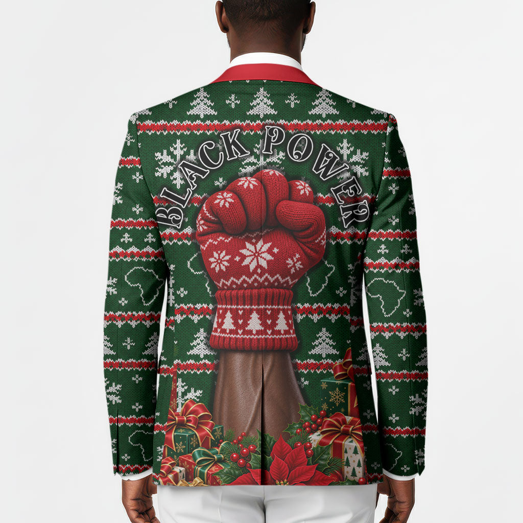Stokely Carmichael Black Power Christmas Blazer Retro Ugly Christmas Pattern Civil Rights Leader Pan African