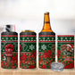 Stokely Carmichael Black Power Christmas 4 in 1 Can Cooler Tumbler Retro Ugly Christmas Pattern Civil Rights Leader Pan African