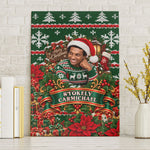 Stokely Carmichael Black Power Christmas Canvas Wall Art Retro Ugly Christmas Pattern Civil Rights Leader Pan African