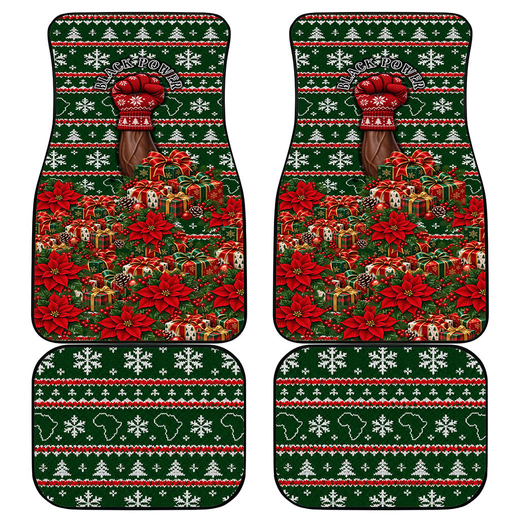 Stokely Carmichael Black Power Christmas Car Mats Retro Ugly Christmas Pattern Civil Rights Leader Pan African