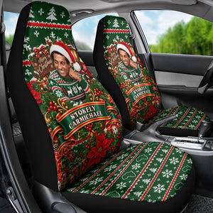 Stokely Carmichael Black Power Christmas Car Seat Cover Retro Ugly Christmas Pattern Civil Rights Leader Pan African