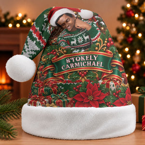 Stokely Carmichael Black Power Christmas Santa Hat Retro Ugly Christmas Pattern Civil Rights Leader Pan African