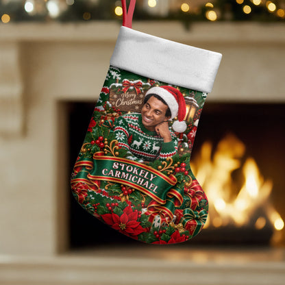 Stokely Carmichael Black Power Christmas Stocking Retro Ugly Christmas Pattern Civil Rights Leader Pan African