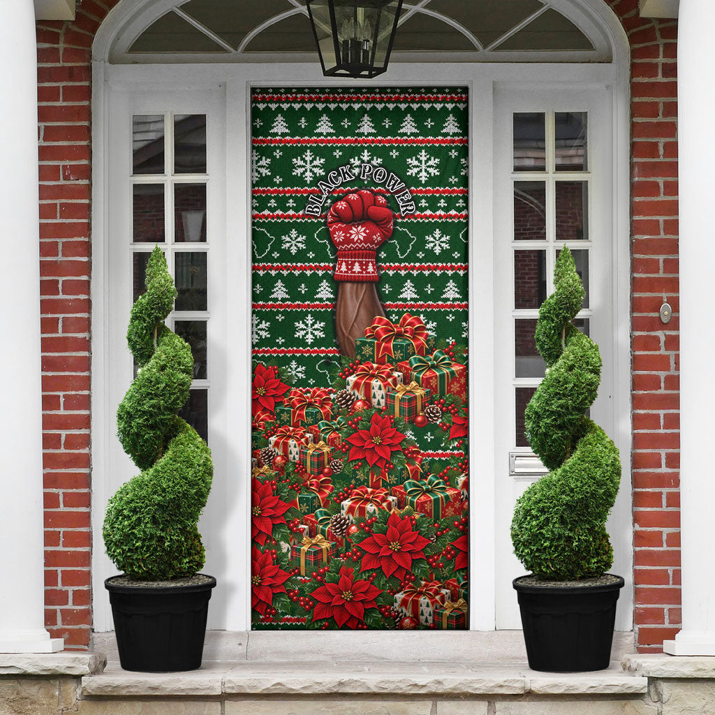 Stokely Carmichael Black Power Christmas Door Cover Retro Ugly Christmas Pattern Civil Rights Leader Pan African
