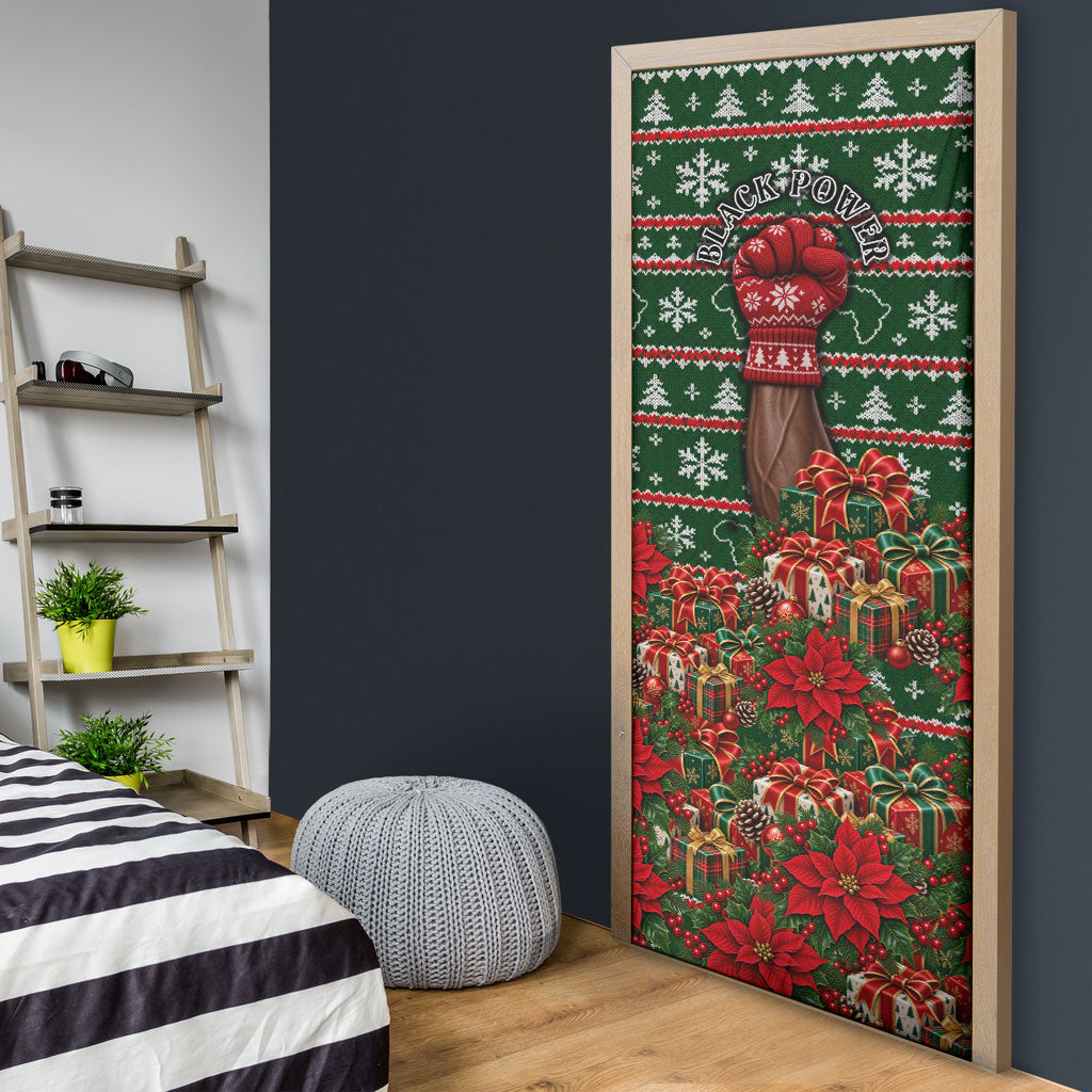Stokely Carmichael Black Power Christmas Door Cover Retro Ugly Christmas Pattern Civil Rights Leader Pan African