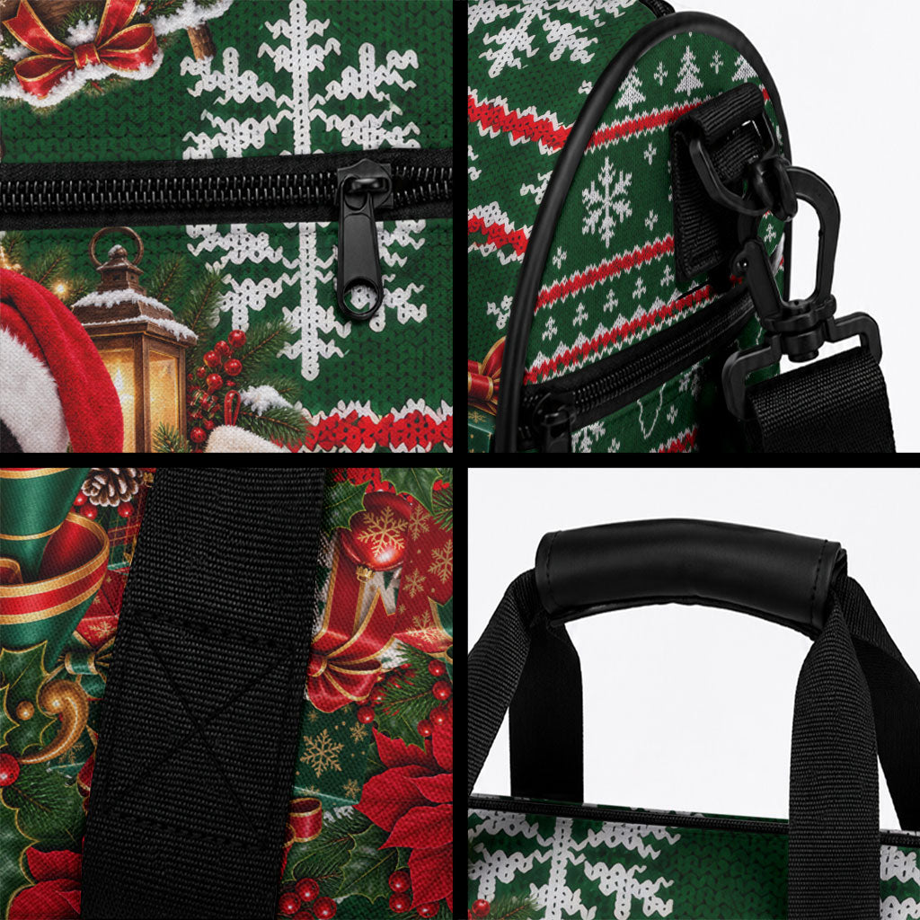 Stokely Carmichael Black Power Christmas Duffle Bag Retro Ugly Christmas Pattern Civil Rights Leader Pan African
