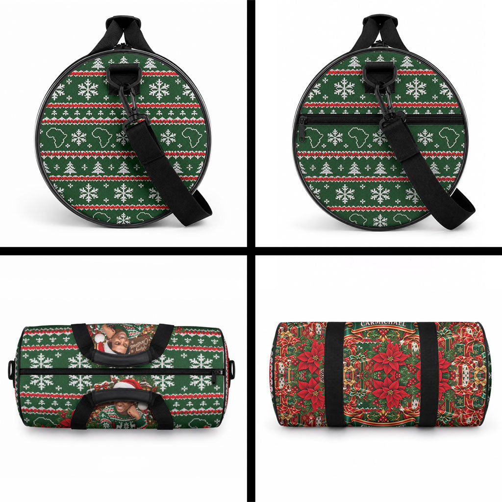 Stokely Carmichael Black Power Christmas Duffle Bag Retro Ugly Christmas Pattern Civil Rights Leader Pan African