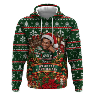 Stokely Carmichael Black Power Christmas Hoodie Retro Ugly Christmas Pattern Civil Rights Leader Pan African