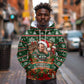 Stokely Carmichael Black Power Christmas Hoodie Retro Ugly Christmas Pattern Civil Rights Leader Pan African